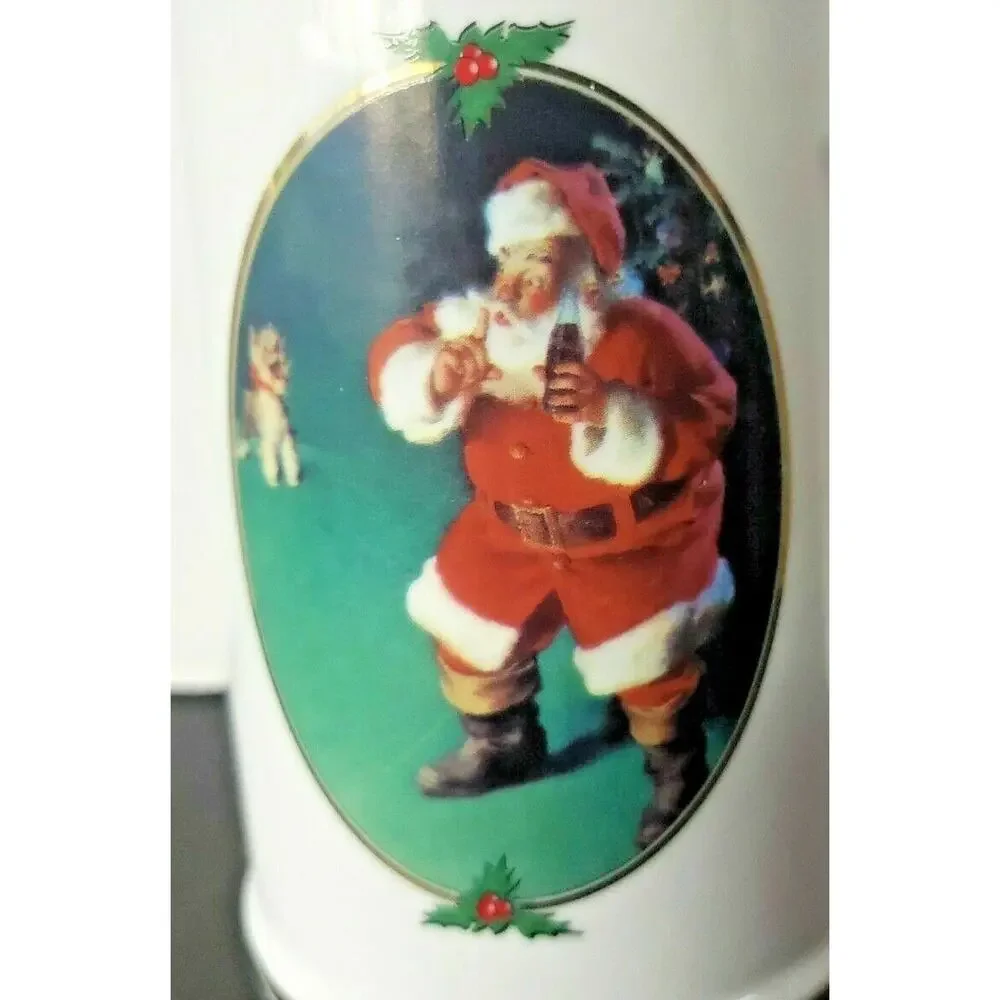 Vtg 1996 Coca Cola‎ Collector Edition Santa When Friends Drop In Coffee Mug Coke
